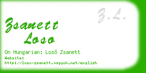 zsanett loso business card