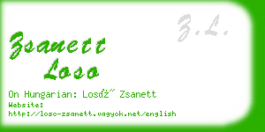 zsanett loso business card